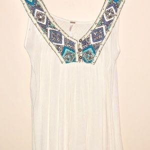 Free People beaded tank top. Size XS
